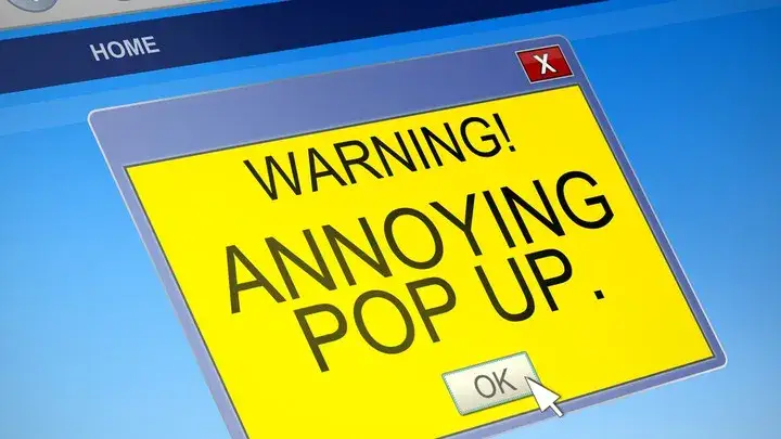 Block annoying pop ups